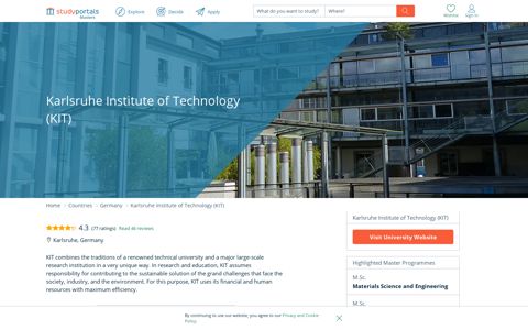Karlsruhe Institute of Technology (KIT) - Masters Portal