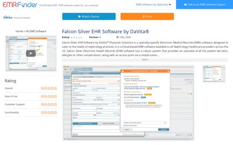 Falcon Silver EHR Software by DaVita®, Dialysis Center EHR ...