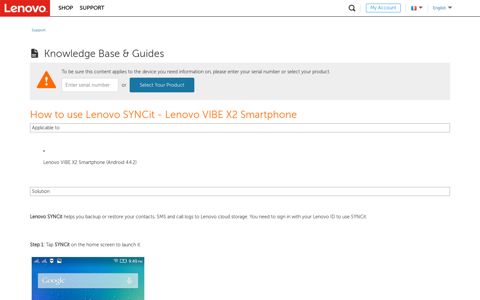 How to use Lenovo SYNCit - Lenovo VIBE X2 Smartphone ...