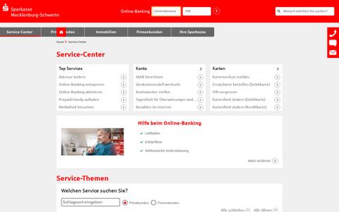 Service-Center - Sparkasse Mecklenburg-Schwerin