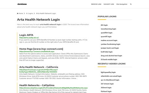 Arta Health Network Login ❤️ One Click Access - iLoveLogin