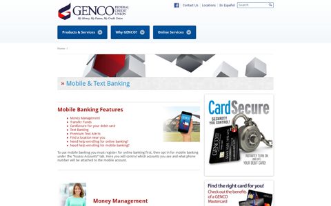 Mobile & Text Banking - GENCO Federal Credit Union