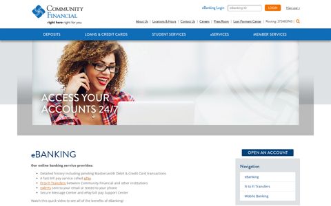 eBanking - Community Financial Credit Union