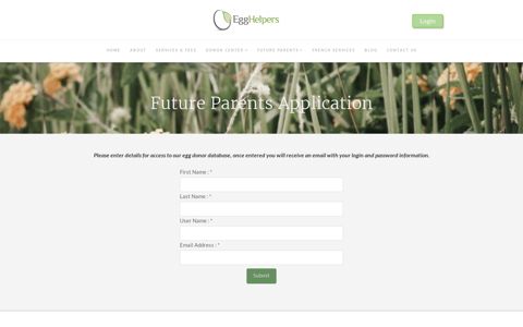 Future Parents Application | Egghelpers