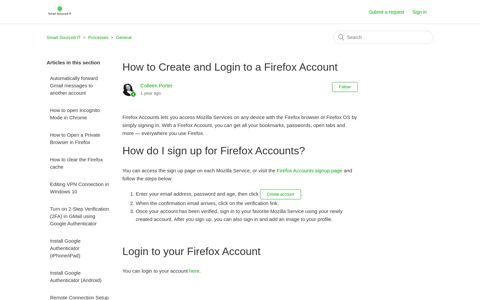 How to Create and Login to a Firefox Account - Smart Sourced IT