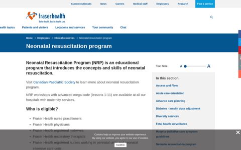 Neonatal resuscitation program - Fraser Health Authority