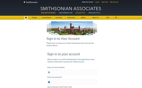 Sign in to Your Account - Smithsonian Associates
