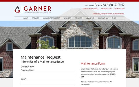 Maintenance Requests | Garner Properties & Management Co.