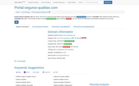 Portal.seguros-qualitas.com | 284 days left - Site-Stats .ORG