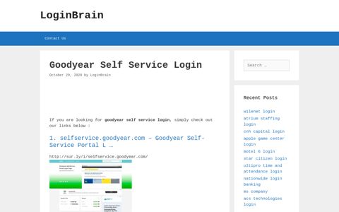 goodyear self service login - LoginBrain