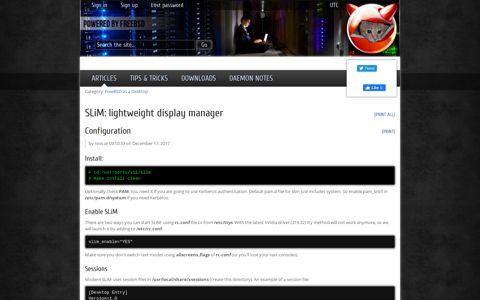 Configuration - SLiM: lightweight display manager - daemon ...