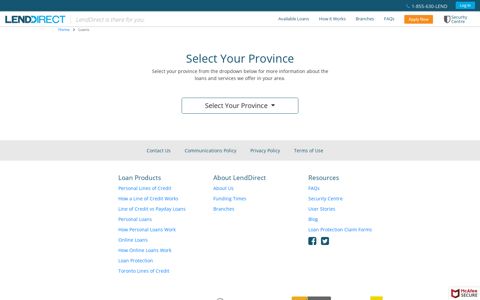 LendDirect in Canada - Receive a Line of Credit up to $15,000
