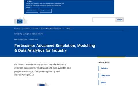 Fortissimo: Advanced Simulation, Modelling & Data Analytics ...