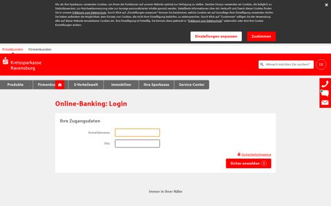 Online-Banking: Login - Kreissparkasse Ravensburg