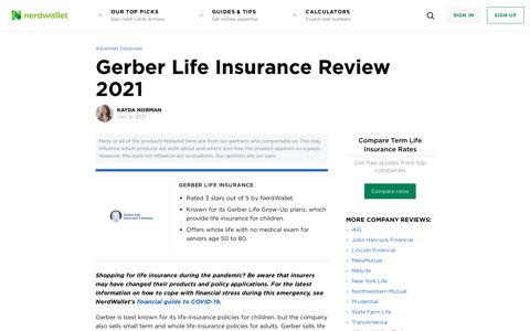 Gerber Life Insurance Review - NerdWallet