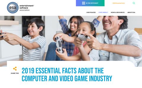 2019 Essential Facts About the Computer and Video Game ...
