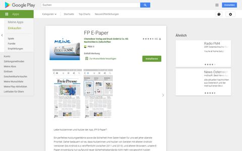 FP E-Paper – Apps bei Google Play