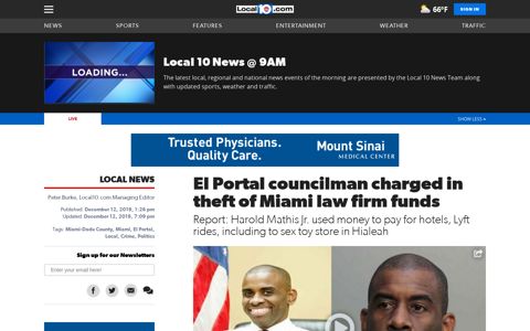 El Portal councilman charged in theft of Miami law firm funds