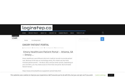 Emory Patient Portal | Login Step