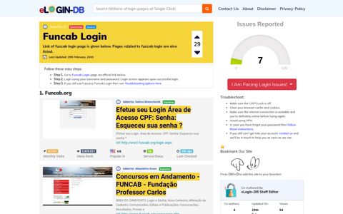 Funcab Login - A database full of login pages from all over the ...