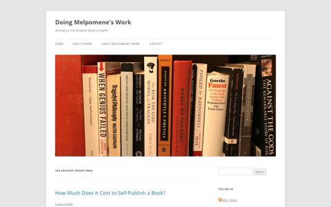 Friesen Press Archives | Doing Melpomene's Work