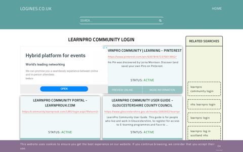 learnpro community login - General Information about Login