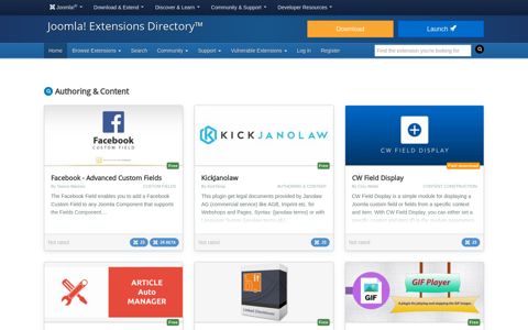Authoring & Content - Page 144 - Joomla! Extensions Directory