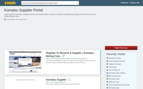 Komatsu Supplier Portal - Loginii.com