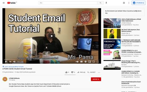 LPUMS GDOE Student Email Tutorial - YouTube