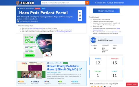 Hoco Peds Patient Portal
