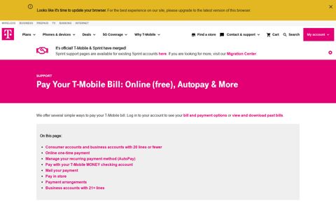 Pay Your T-Mobile Bill: Online (free), Autopay & More | T ...