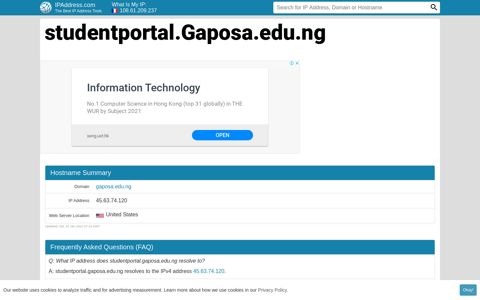 ▷ studentportal.Gaposa.edu.ng : THE GATEWAY (ICT ...