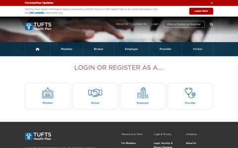 Login or Register | Tufts Health Plan