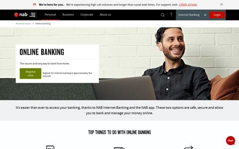 Online banking | Register for internet banking - NAB