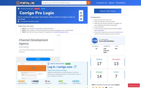 Corrigo Pro Login - Portal Homepage