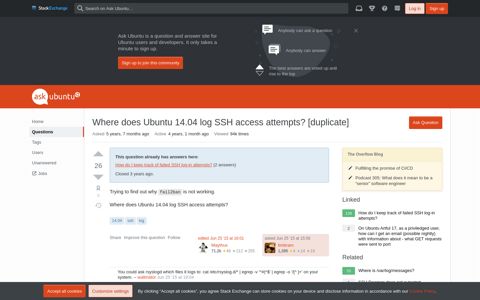 Where does Ubuntu 14.04 log SSH access attempts? - Ask ...