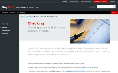 Business & Corporate Checking Accounts | Key