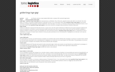 goldbet bingo login gkgt - Torino Logistica Srl