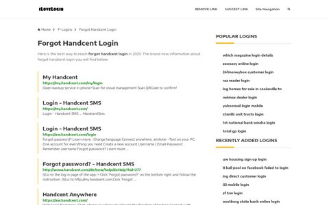 Forgot Handcent Login ❤️ One Click Access - iLoveLogin