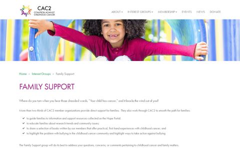 Family Support – CAC2 - Coalition Against Childhood Cancer