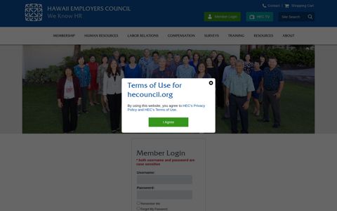 Member Login - Hawaii Employers Council