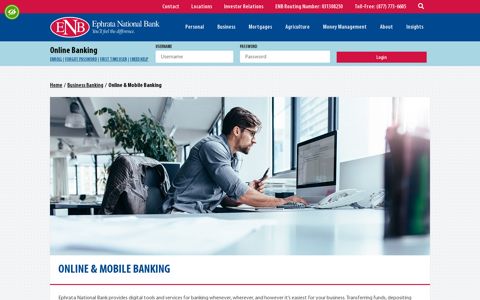 Online Business Banking | Mobile Banking | Ephrata National ...