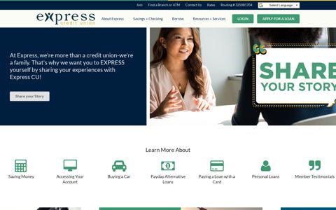 Express Credit Union: Home