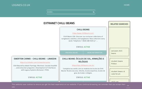 extranet chilli beans - General Information about Login - Logines.co.uk