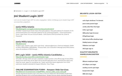 Jmi Student Login 2017 | Allgemeine Informationen zur Anmeldung