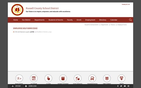 Employee Self Serve (ESS) - Russell County School District