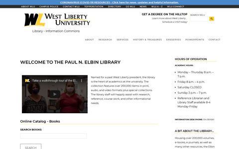 Welcome - Library - Information Commons - West Liberty ...