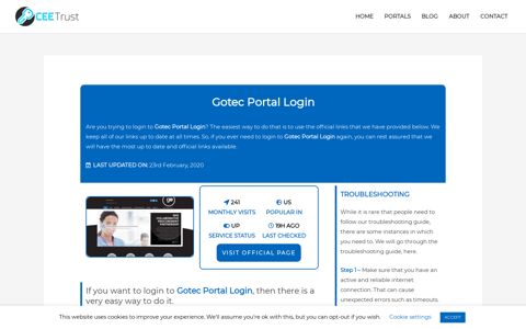 Gotec Portal Login - Find Official Portal - CEE Trust