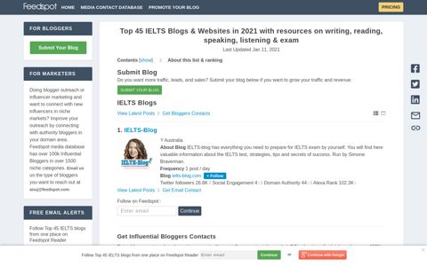 Top 45 IELTS Blogs & Websites in 2020 with resources on ...