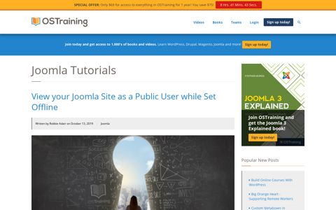 View your Joomla Site as a Public User while Set Offline
